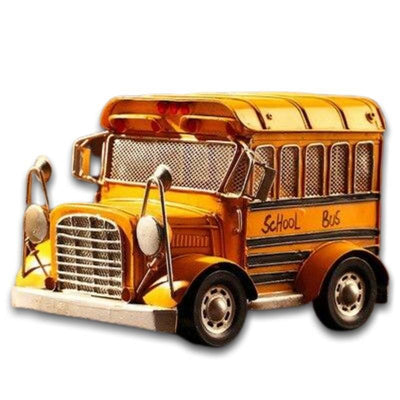 Vintage Figurka Amerykańskiego Autobusu