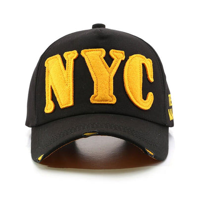 Żółta Czapka Vintage New York
