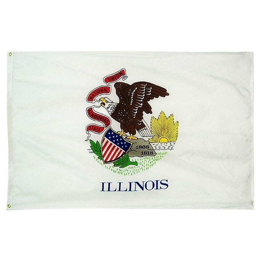 Vintage Flaga Stanu Illinois