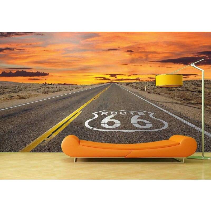 Tapeta W Stylu Vintage Route 66
