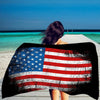 Ręcznik Plażowy W Stylu Vintage Z Amerykańską Flagą