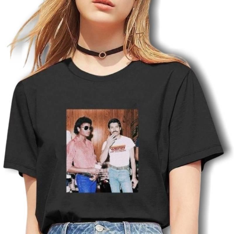 Damska Koszulka Vintage Z Michaelem Jacksonem