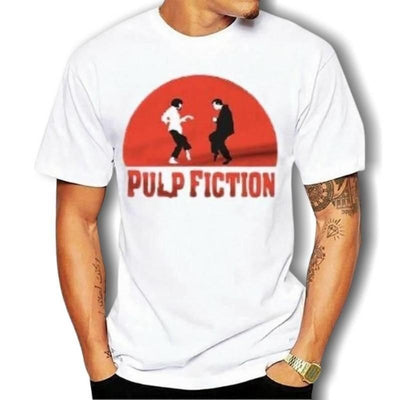 Biała Koszulka Vintage Pulp Fiction