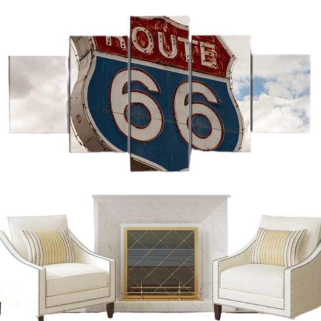 Route 66 Vintage Metalowe Malowanie