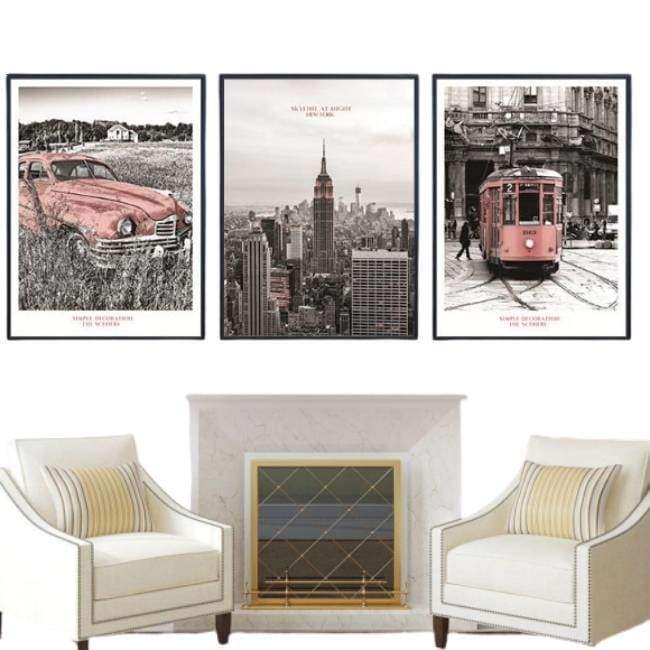Malarstwo Vintage New York Rose