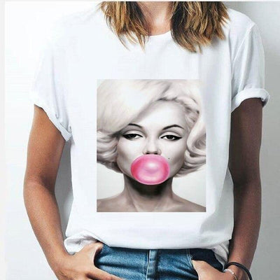 Damski T-Shirt W Stylu Vintage Marilyn Monroe